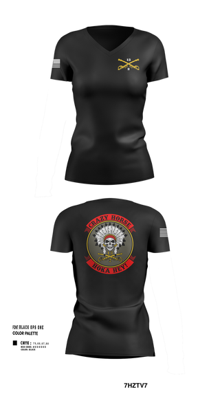 Womens Short Sleeve Vneck Shirt, C TROOP 2/13 CAV, , Teamtime, Team time, sublimation, custom sports apparel, team uniforms, spirit wear, spiritwear, sports uniforms, custom shirts, team store, custom team store, fundraiser sports, apparel fundraiser
