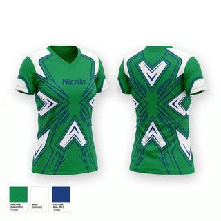 Womens Short Sleeve Vneck Shirt, Nicalo, Men's Volleyball, Teamtime, Team time, sublimation, custom sports apparel, team uniforms, spirit wear, spiritwear, sports uniforms, custom shirts, team store, custom team store, fundraiser sports, apparel fundraiser