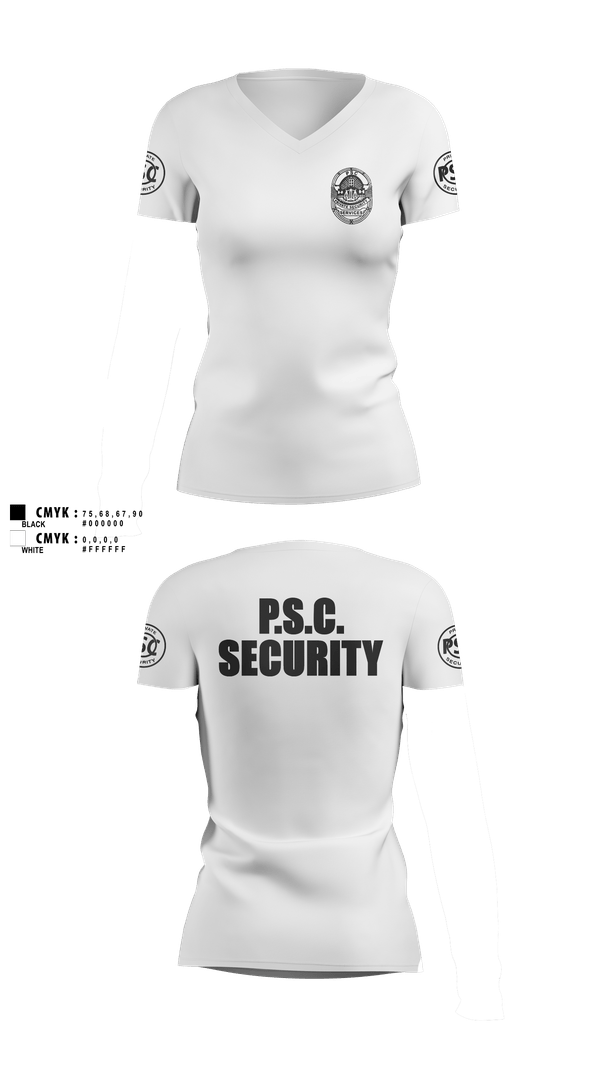 Womens Short Sleeve Vneck Shirt, Security, Police, Teamtime, Team time, sublimation, custom sports apparel, team uniforms, spirit wear, spiritwear, sports uniforms, custom shirts, team store, custom team store, fundraiser sports, apparel fundraiser