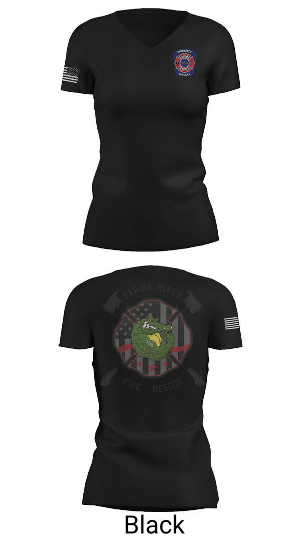 Womens Short Sleeve Vneck Shirt, ES&S, Fire Department, Teamtime, Team time, sublimation, custom sports apparel, team uniforms, spirit wear, spiritwear, sports uniforms, custom shirts, team store, custom team store, fundraiser sports, apparel fundraiser