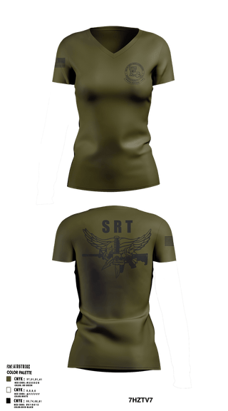 Womens Short Sleeve Vneck Shirt, Special Response Team, Police, Teamtime, Team time, sublimation, custom sports apparel, team uniforms, spirit wear, spiritwear, sports uniforms, custom shirts, team store, custom team store, fundraiser sports, apparel fundraiser