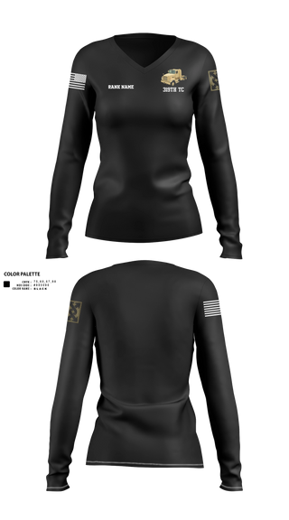 Womens Long Sleeve Vneck Shirt, 319th TC, , Teamtime, Team time, sublimation, custom sports apparel, team uniforms, spirit wear, spiritwear, sports uniforms, custom shirts, team store, custom team store, fundraiser sports, apparel fundraiser