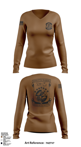 Womens Long Sleeve Vneck Shirt, 89 ATKS 2, Air Force, Teamtime, Team time, sublimation, custom sports apparel, team uniforms, spirit wear, spiritwear, sports uniforms, custom shirts, team store, custom team store, fundraiser sports, apparel fundraiser