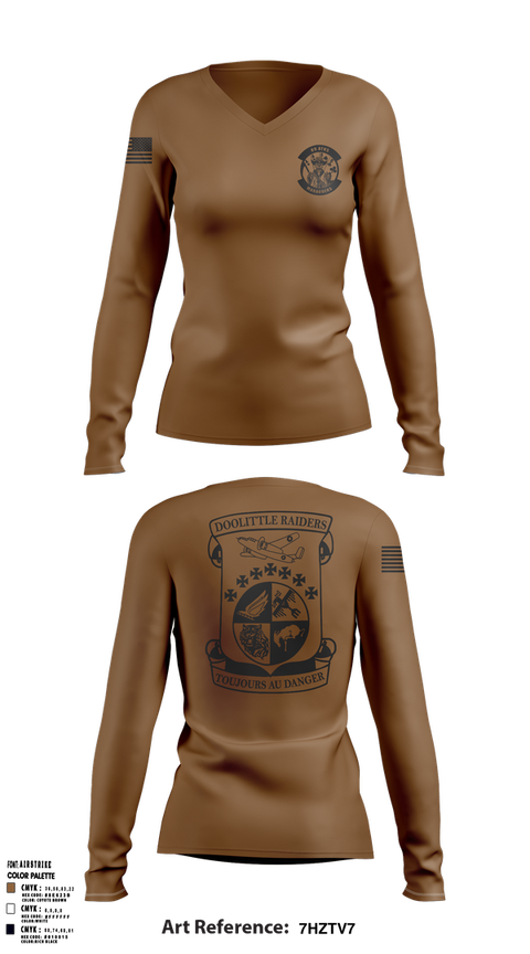 Womens Long Sleeve Vneck Shirt, 89 ATKS 2, Air Force, Teamtime, Team time, sublimation, custom sports apparel, team uniforms, spirit wear, spiritwear, sports uniforms, custom shirts, team store, custom team store, fundraiser sports, apparel fundraiser