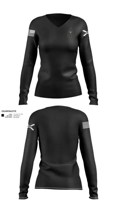 FLB 62486976 Women's Long Sleeve V-neck Shirt - 21
