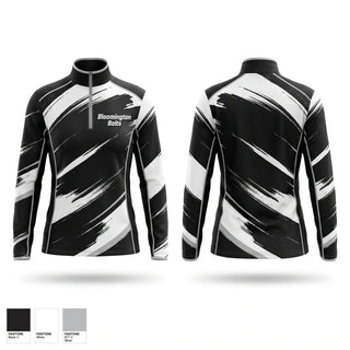 Quarter Zip Jacket, Bloomington Bolts, Women's Basketball, Teamtime, Team time, sublimation, custom sports apparel, team uniforms, spirit wear, spiritwear, sports uniforms, custom shirts, team store, custom team store, fundraiser sports, apparel fundraiser