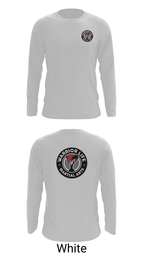 Long Sleeve Performance Shirt, Warrior Life Martial Arts, Wrestling, Teamtime, Team time, sublimation, custom sports apparel, team uniforms, spirit wear, spiritwear, sports uniforms, custom shirts, team store, custom team store, fundraiser sports, apparel fundraiser