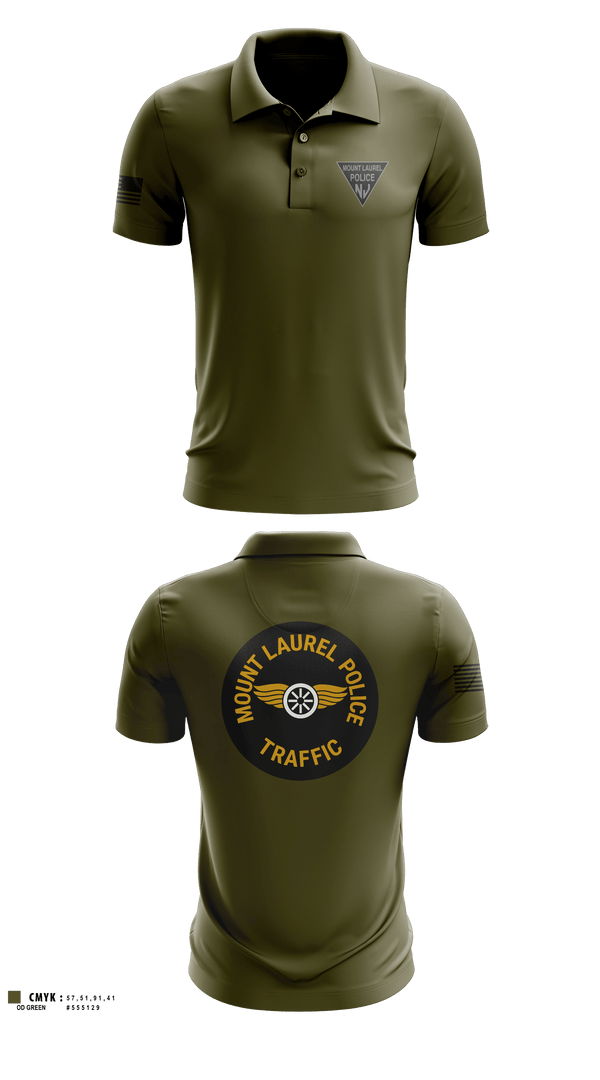 Short Sleeve Performance Polo, Mount Laurel NJ Police Traffic Bureau, Police, Teamtime, Team time, sublimation, custom sports apparel, team uniforms, spirit wear, spiritwear, sports uniforms, custom shirts, team store, custom team store, fundraiser sports, apparel fundraiser