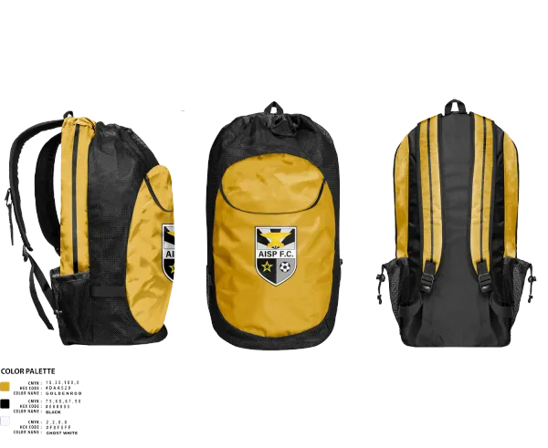 Gear Bag, AISP F.C., Men's Soccer, Teamtime, Team time, sublimation, custom sports apparel, team uniforms, spirit wear, spiritwear, sports uniforms, custom shirts, team store, custom team store, fundraiser sports, apparel fundraiser