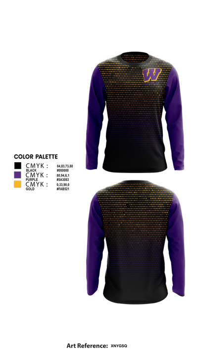 Wilson High School Wrestling 62815969 Long Sleeve Performance Shirt 1