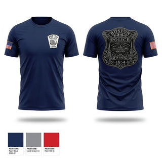 Short Sleeve Performance Shirt, Boston Police, Police, Teamtime, Team time, sublimation, custom sports apparel, team uniforms, spirit wear, spiritwear, sports uniforms, custom shirts, team store, custom team store, fundraiser sports, apparel fundraiser