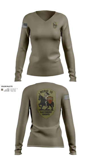 Womens Long Sleeve Vneck Shirt, Engine 15, , Teamtime, Team time, sublimation, custom sports apparel, team uniforms, spirit wear, spiritwear, sports uniforms, custom shirts, team store, custom team store, fundraiser sports, apparel fundraiser