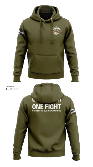 Hoodie, Universal Boxing Gym, National Guard, Teamtime, Team time, sublimation, custom sports apparel, team uniforms, spirit wear, spiritwear, sports uniforms, custom shirts, team store, custom team store, fundraiser sports, apparel fundraiser