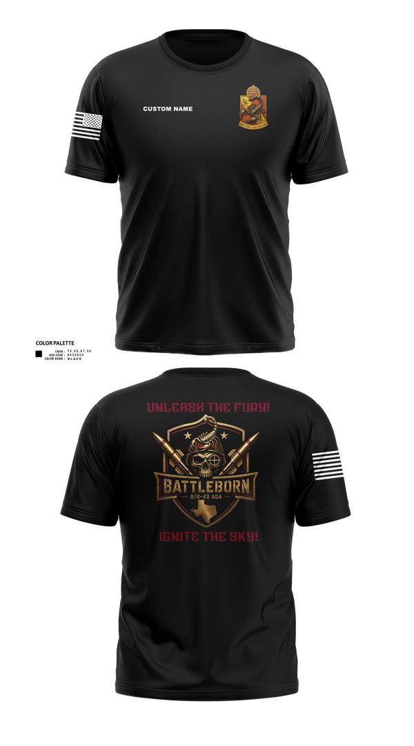 Soft Poly Tee Cotton Like Feel, Battleborn, Army, Teamtime, Team time, sublimation, custom sports apparel, team uniforms, spirit wear, spiritwear, sports uniforms, custom shirts, team store, custom team store, fundraiser sports, apparel fundraiser