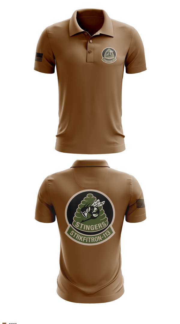 Short Sleeve Performance Polo, VFA-113, Navy, Teamtime, Team time, sublimation, custom sports apparel, team uniforms, spirit wear, spiritwear, sports uniforms, custom shirts, team store, custom team store, fundraiser sports, apparel fundraiser
