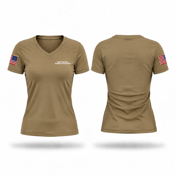 North Carolina Knights of Columbus Women's Short Sleeve V-neck Shirt - 1