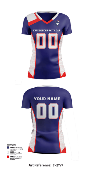 Womens Short Sleeve Vneck Shirt, Kate Duncan Smith DAR School Volleyball, Women's Volleyball, Teamtime, Team time, sublimation, custom sports apparel, team uniforms, spirit wear, spiritwear, sports uniforms, custom shirts, team store, custom team store, fundraiser sports, apparel fundraiser