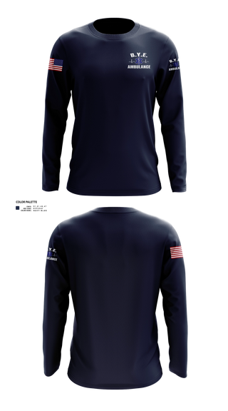 Long Sleeve Performance Shirt, B.Y.E. AMBULANCE SERVICE INC., EMS/EMT, Teamtime, Team time, sublimation, custom sports apparel, team uniforms, spirit wear, spiritwear, sports uniforms, custom shirts, team store, custom team store, fundraiser sports, apparel fundraiser