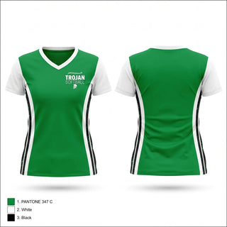 Womens Short Sleeve Vneck Shirt, New Castle Trojans, Softball, Teamtime, Team time, sublimation, custom sports apparel, team uniforms, spirit wear, spiritwear, sports uniforms, custom shirts, team store, custom team store, fundraiser sports, apparel fundraiser