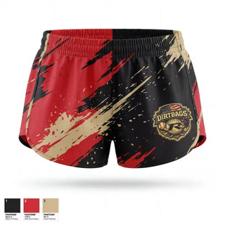 Womens Shorts, Dirtbags, Baseball, Teamtime, Team time, sublimation, custom sports apparel, team uniforms, spirit wear, spiritwear, sports uniforms, custom shirts, team store, custom team store, fundraiser sports, apparel fundraiser