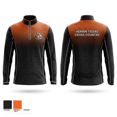 HERRIN TIGERS Quarter Zip Jacket - 1