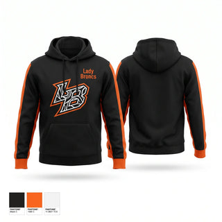 Hoodie, Lady Broncs, Women's Basketball, Teamtime, Team time, sublimation, custom sports apparel, team uniforms, spirit wear, spiritwear, sports uniforms, custom shirts, team store, custom team store, fundraiser sports, apparel fundraiser