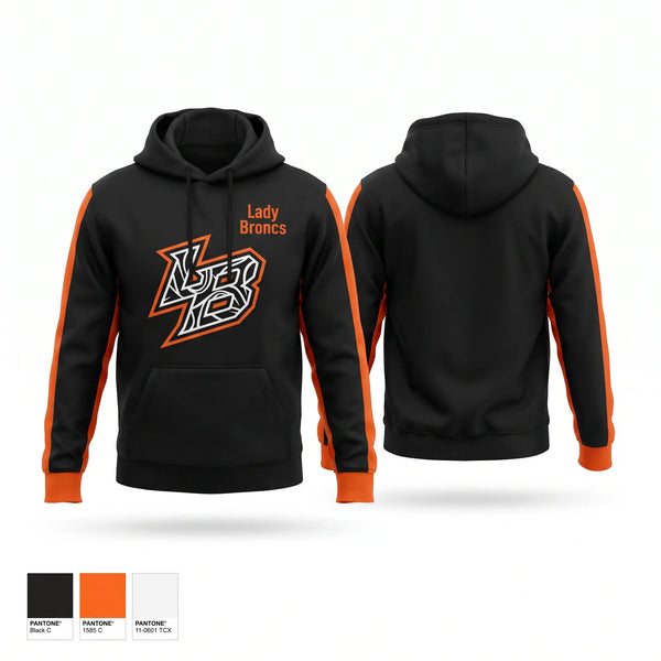 Hoodie, Lady Broncs, Women's Basketball, Teamtime, Team time, sublimation, custom sports apparel, team uniforms, spirit wear, spiritwear, sports uniforms, custom shirts, team store, custom team store, fundraiser sports, apparel fundraiser