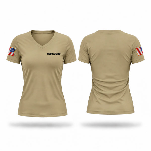 Womens Short Sleeve Vneck Shirt, 820 COS K9, Air Force, Teamtime, Team time, sublimation, custom sports apparel, team uniforms, spirit wear, spiritwear, sports uniforms, custom shirts, team store, custom team store, fundraiser sports, apparel fundraiser
