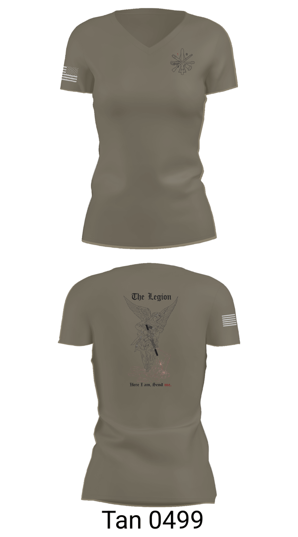 Womens Short Sleeve Vneck Shirt, 1st Platoon / B CO / 2-5 CAV, Army, Teamtime, Team time, sublimation, custom sports apparel, team uniforms, spirit wear, spiritwear, sports uniforms, custom shirts, team store, custom team store, fundraiser sports, apparel fundraiser