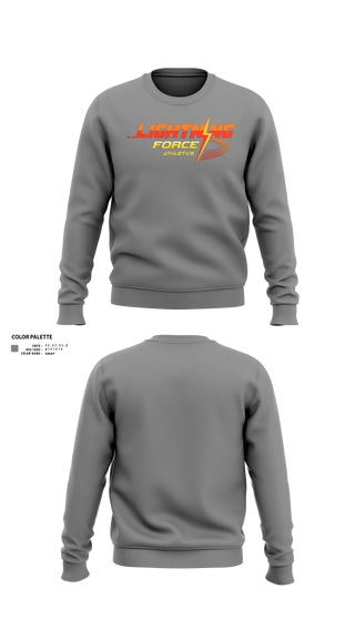Crew Neck Sweatshirt, Lightning Force Athletics, Track & Field, Teamtime, Team time, sublimation, custom sports apparel, team uniforms, spirit wear, spiritwear, sports uniforms, custom shirts, team store, custom team store, fundraiser sports, apparel fundraiser