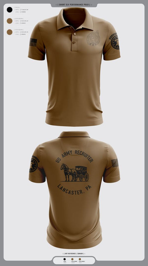Short Sleeve Performance Polo, LANCASTE, PA RECRUITING, , Teamtime, Team time, sublimation, custom sports apparel, team uniforms, spirit wear, spiritwear, sports uniforms, custom shirts, team store, custom team store, fundraiser sports, apparel fundraiser