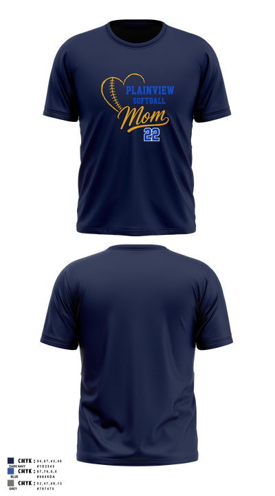 Plainview Hawks Short Sleeve Performance Shirt - 44