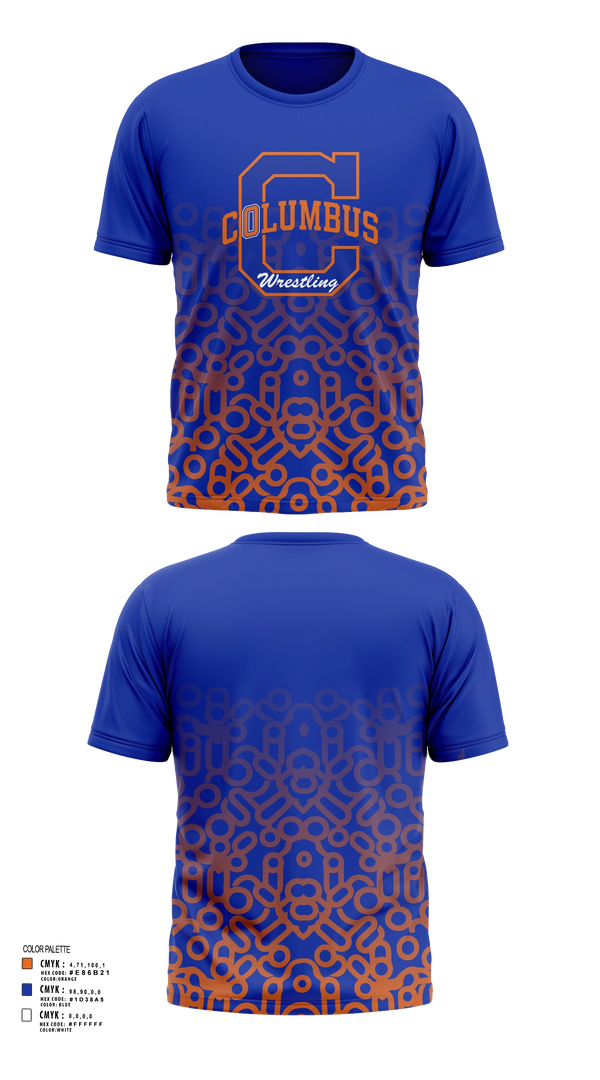 Short Sleeve Rash Guard Shirt, Columbus High School Wrestling, Wrestling, Teamtime, Team time, sublimation, custom sports apparel, team uniforms, spirit wear, spiritwear, sports uniforms, custom shirts, team store, custom team store, fundraiser sports, apparel fundraiser