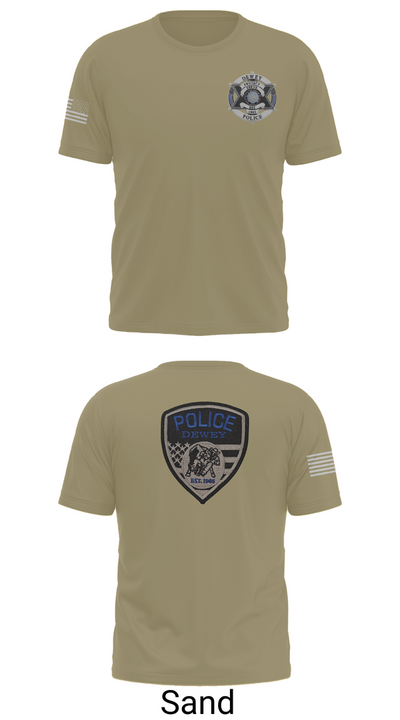 Dewey Police Department 16354640 Old School Cotton Feel Shirt - 86