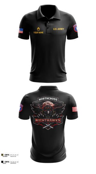 Short Sleeve Performance Polo, Northcross Recruiting Station, Army, Teamtime, Team time, sublimation, custom sports apparel, team uniforms, spirit wear, spiritwear, sports uniforms, custom shirts, team store, custom team store, fundraiser sports, apparel fundraiser