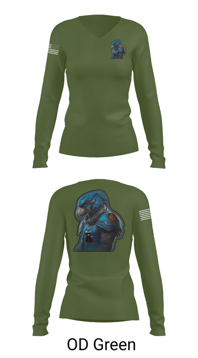 Battlehawks 56996020 Women's Long Sleeve V-neck Shirt - 57