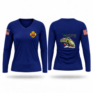 Womens Long Sleeve Vneck Shirt, Bryan’s road volunteer fire department, Fire Department, Teamtime, Team time, sublimation, custom sports apparel, team uniforms, spirit wear, spiritwear, sports uniforms, custom shirts, team store, custom team store, fundraiser sports, apparel fundraiser