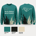 North Oldham Mustangs 77604898 Crew Neck Sweatshirt - 21
