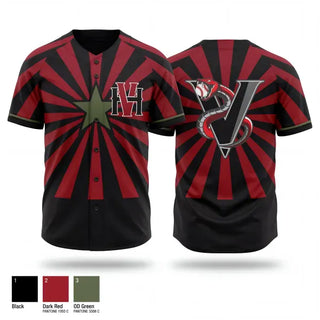 Full Button Baseball Jersey, Havasu Vipers, Baseball, Teamtime, Team time, sublimation, custom sports apparel, team uniforms, spirit wear, spiritwear, sports uniforms, custom shirts, team store, custom team store, fundraiser sports, apparel fundraiser