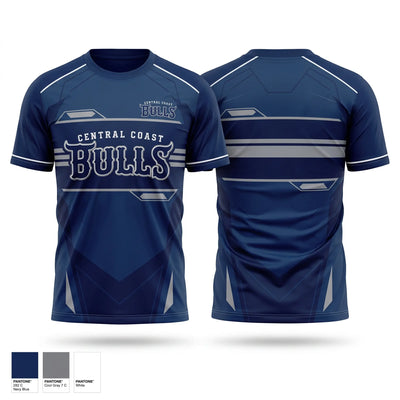 Central coast Bulls Short Sleeve Performance Shirt - 1
