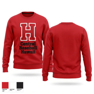 Crew Neck Sweatshirt, Central Baseball Hawaii, Baseball, Teamtime, Team time, sublimation, custom sports apparel, team uniforms, spirit wear, spiritwear, sports uniforms, custom shirts, team store, custom team store, fundraiser sports, apparel fundraiser