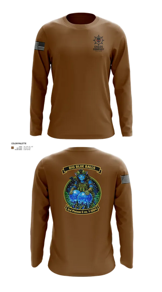 Long Sleeve Performance Shirt, C. Co. 1-120 3rd PLT, Army, Teamtime, Team time, sublimation, custom sports apparel, team uniforms, spirit wear, spiritwear, sports uniforms, custom shirts, team store, custom team store, fundraiser sports, apparel fundraiser