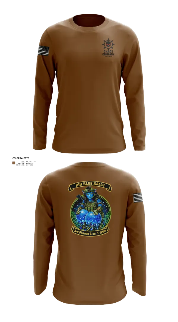 Long Sleeve Performance Shirt, C. Co. 1-120 3rd PLT, Army, Teamtime, Team time, sublimation, custom sports apparel, team uniforms, spirit wear, spiritwear, sports uniforms, custom shirts, team store, custom team store, fundraiser sports, apparel fundraiser