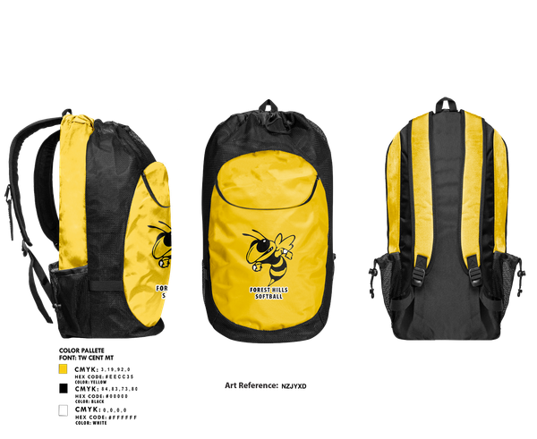 Gear Bag, Forest Hills Softball, Softball, Teamtime, Team time, sublimation, custom sports apparel, team uniforms, spirit wear, spiritwear, sports uniforms, custom shirts, team store, custom team store, fundraiser sports, apparel fundraiser