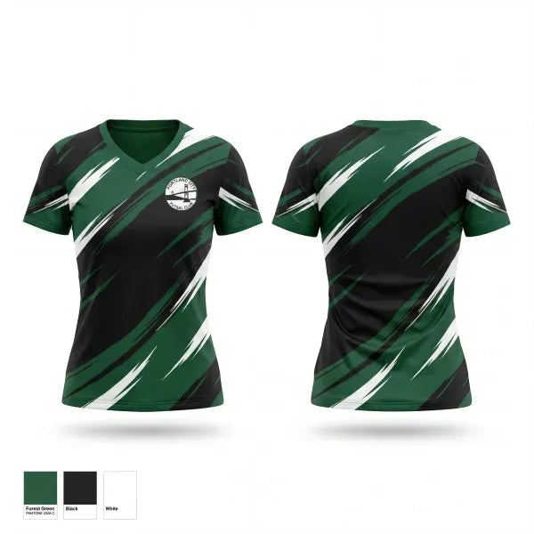 Womens Short Sleeve Vneck Shirt, Portland City Futsal Club, Men's Soccer, Teamtime, Team time, sublimation, custom sports apparel, team uniforms, spirit wear, spiritwear, sports uniforms, custom shirts, team store, custom team store, fundraiser sports, apparel fundraiser