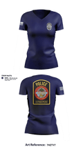 Clinton Police Department 30508579 Women's Short Sleeve V-neck Shirt - 1