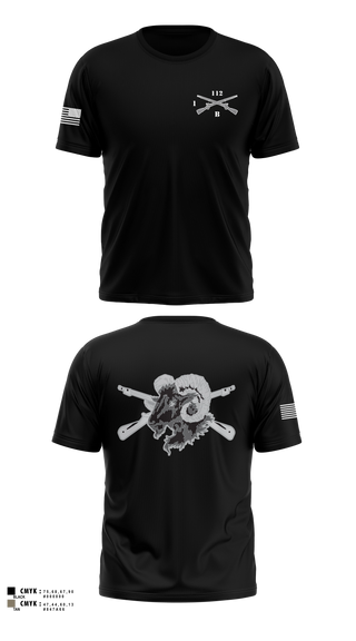 Old School Cotton Feel Shirt, Blacksheep Company, 1-112th Infantry, Army, Teamtime, Team time, sublimation, custom sports apparel, team uniforms, spirit wear, spiritwear, sports uniforms, custom shirts, team store, custom team store, fundraiser sports, apparel fundraiser