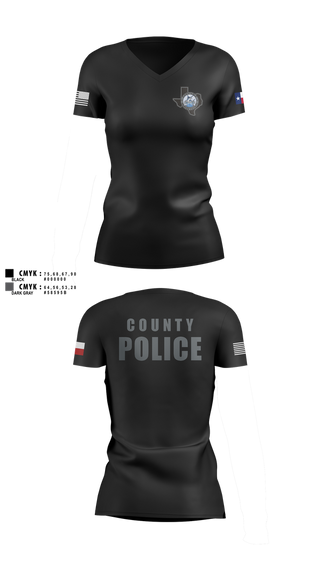 Womens Short Sleeve Vneck Shirt, Nueces County Constable PCT4, , Teamtime, Team time, sublimation, custom sports apparel, team uniforms, spirit wear, spiritwear, sports uniforms, custom shirts, team store, custom team store, fundraiser sports, apparel fundraiser