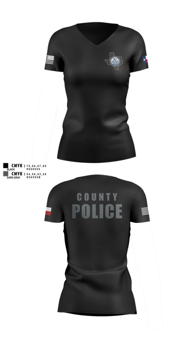 Nueces County Constable PCT4 30073114 Women's Short Sleeve V-neck Shirt - 5