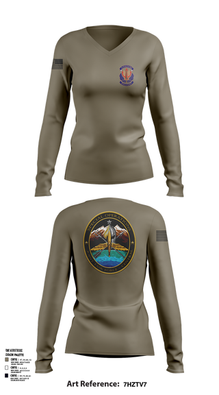 Womens Long Sleeve Vneck Shirt, IWTF-C, Air Force, Teamtime, Team time, sublimation, custom sports apparel, team uniforms, spirit wear, spiritwear, sports uniforms, custom shirts, team store, custom team store, fundraiser sports, apparel fundraiser